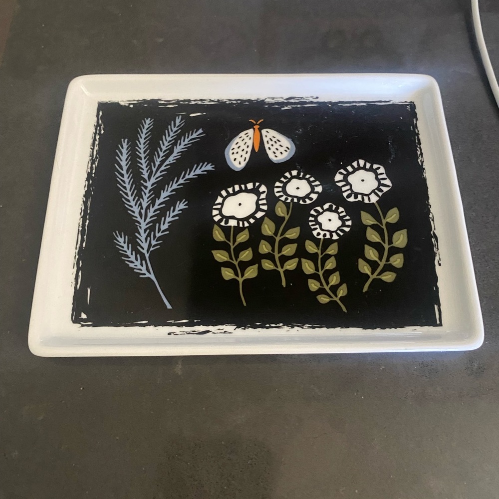 Danica Studios - Floral and Butterfly Decorative Tray